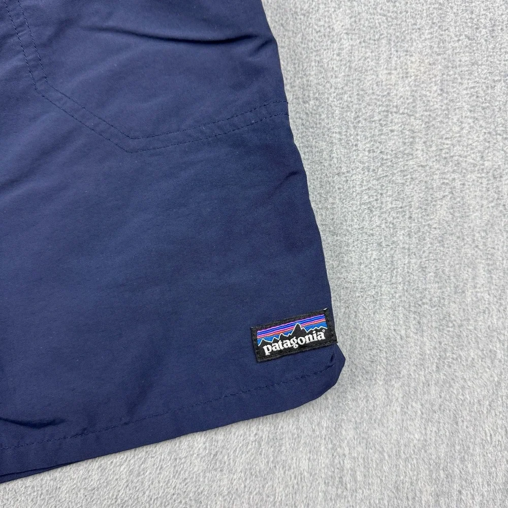Patagonia Shorts Kids Large 12 Blue Baggies Lined Swim Trunks Stretch 67053
